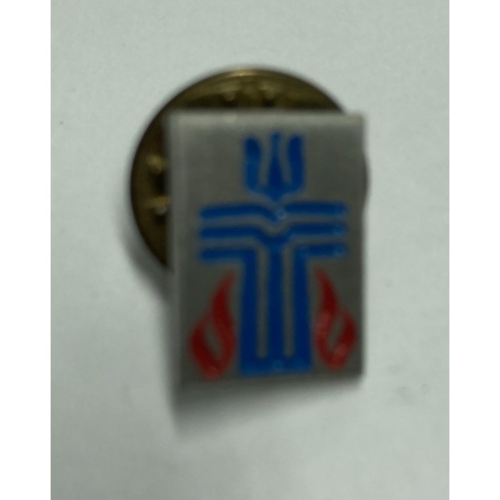 Presbyterian Religious Cross Small Rectangle Lapel Vest Pin Tie Tack Vintage